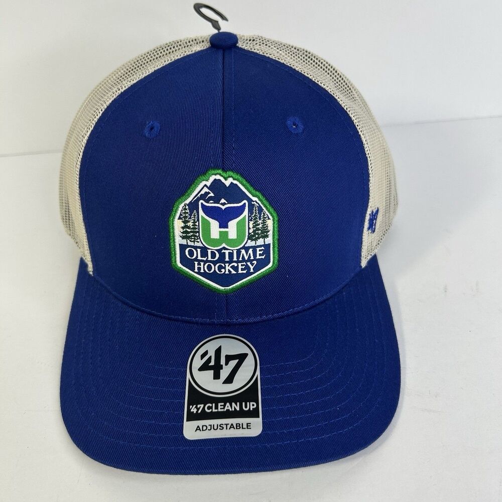 Hartford Whalers '47 NHL Old Time Hockey Blue Clean Up Adjustable Hat